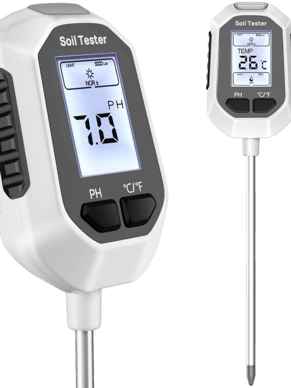 4-in-1 Soil Moisture Meter, Digital Plant Temperature/Soil Moisture Test & PH Me